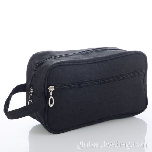 Mens Leather Cosmetic Bag Water-resistant Material Toiletry Case Cosmetic Bag Factory